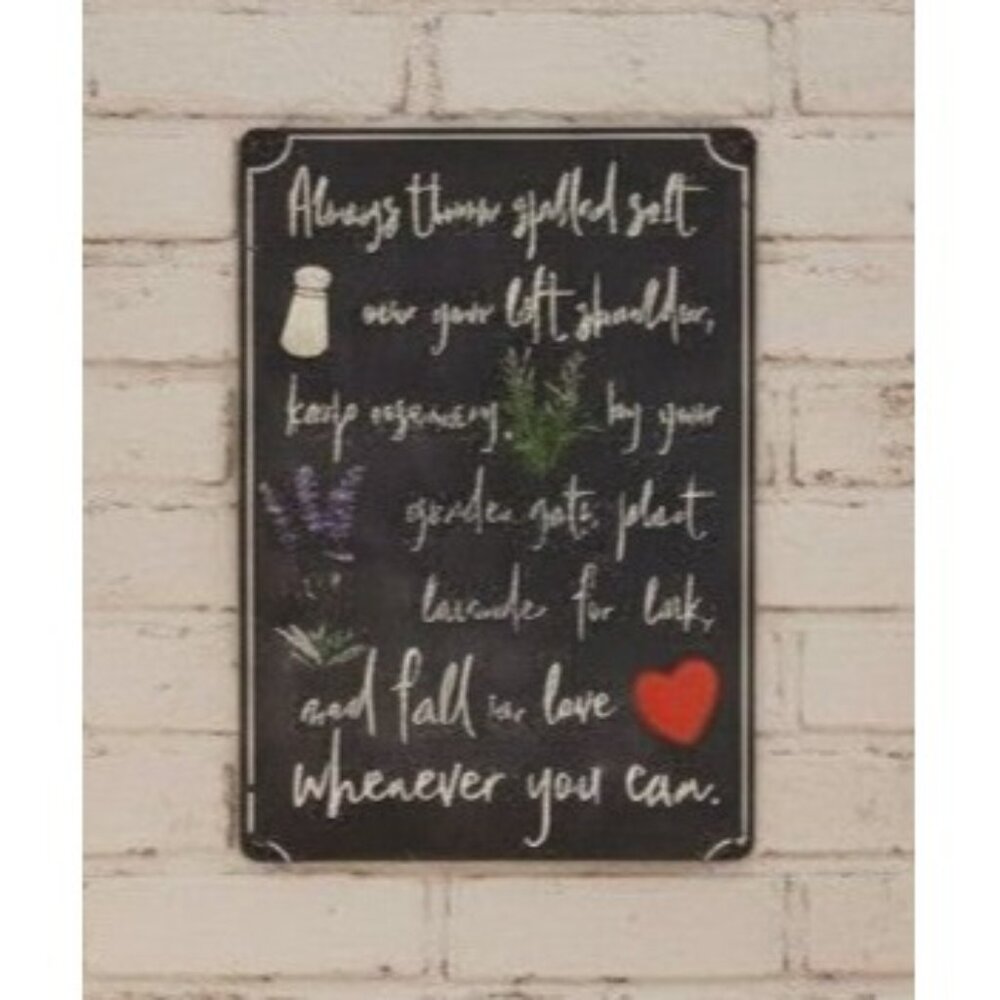 Practical Magic Quote Metal Sign - Salt Rosemary Lavender - 12x8 - New